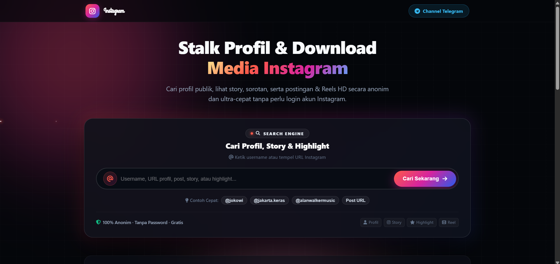 Instagram Profile Stalker & Downloader preview image